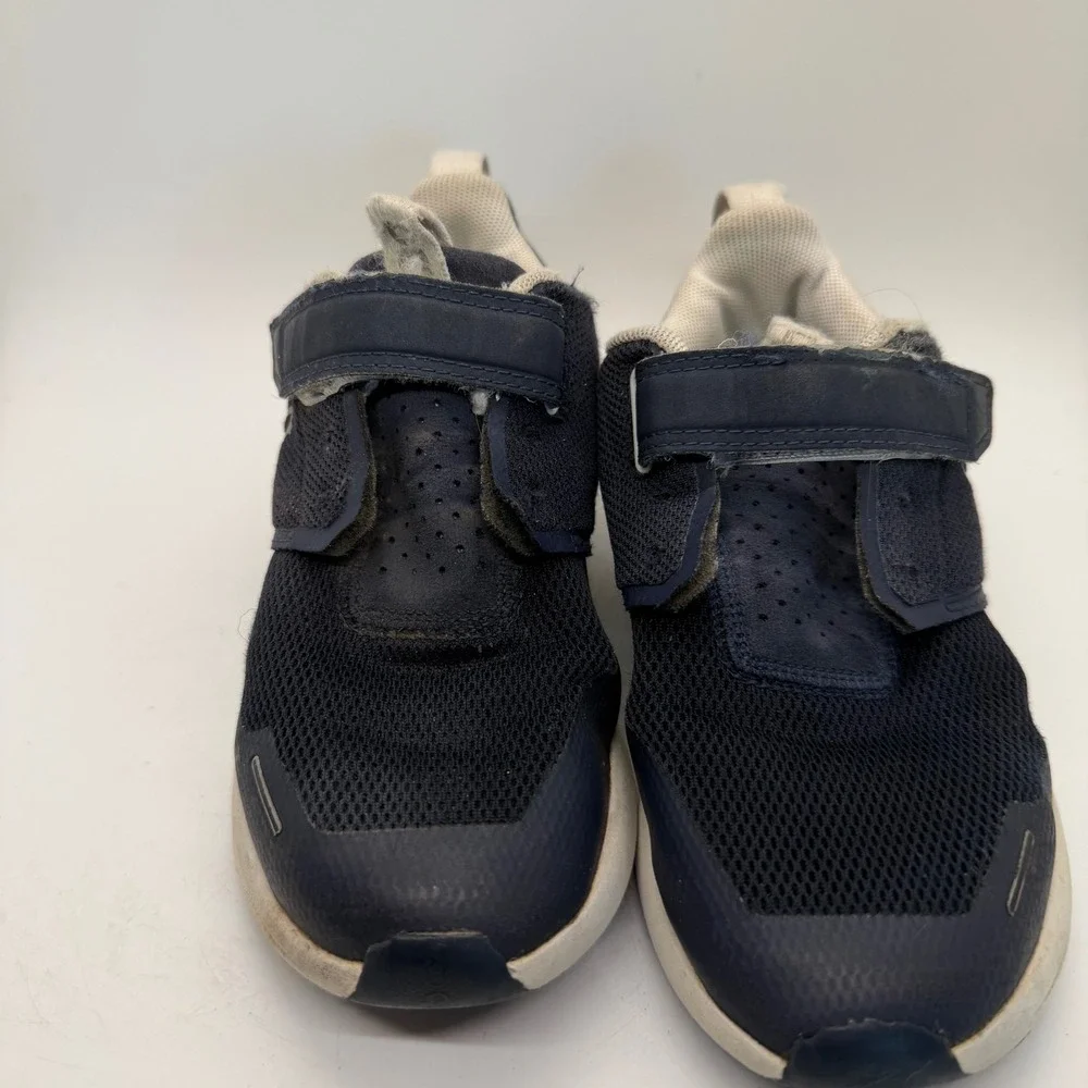 On Cloud Play Kids Running Shoes Navy Blue White Hook Loop Sneakers US 12.5 K